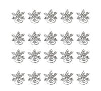 HAKIDZEL Hairstyle Accessories White Alloy Spiral Hair Pins 20pcs with Crystal Snow Design for Bridal Wedding and Parties for Women and Ladies
