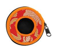 HAKIDZEL Handmade Brocade Embroidered Meditation Bell Storage Case 7.5cm Small Tibetan Bell Box for Buddhist Temple and Yoga Packaging