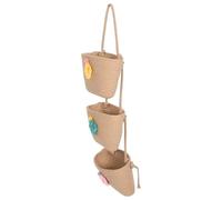 HAKIDZEL Hanging Storage Basket for Boho Decorative Flower Basket Shape Cotton Rope 3-Tier Large Capacity Space Saving Organizer with Home and Car