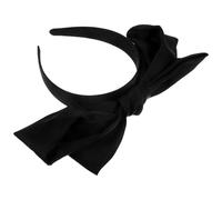 HAKIDZEL Headband Material Easy-to-wear Comfortable Cloth and Design with Black Large Bow, Hair Accessory Women for Wedding Party Occasions