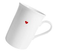HAKIDZEL Heart-Shaped Bone China Coffee Mug 290Ml Red Ceramic Tea Cup for Couples Valentine's Day Home Office Use