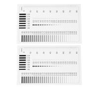 HAKIDZEL High Precision Plastic Flaw Detection Gauge Line Ruler 2pcs for Visibility and Accurate Measurement, for Industrial Defect Inspection