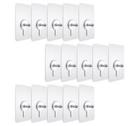HAKIDZEL Home Wall Hooks 20 Pcs Nano Adhesive Kitchen Nail Hooks Non Trace Wall Stickers for Hanging Photos Towels and Keys Without Drilling for Household Use