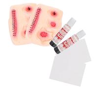 HAKIDZEL Horrible Wound with Realistic Blood Scar Pattern 3d 2pcs Halloween Latex Stickers Sweat Proof Temporary Body Tattoos for Costume Party and School Plays