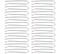 HAKIDZEL Hot Roller Clips Quick Heating Metal U-shaped for Hair Styling 20pcs and Not Easily Deformed, Silver Heated Hair Curlers Clips Compatible with Electric Hot Rollers