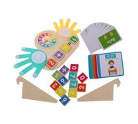 HAKIDZEL Interactive Wooden Math Finger Learning with Animals Addition and Subtraction Counting Manipulatives for Early Education at Home and Classroom