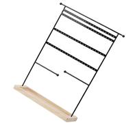 HAKIDZEL Jewellery Display Stand for Selling with Wooden and Iron Material, Black Earring Holder Organizer with Stable Usage and Space Saving Design, for Counters and Retail Outlets