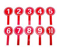HAKIDZEL Judging Scoreboards Handheld 10Pcs Number Paddles 1-10 for Event Voting and Sports Game Scoring