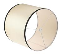 HAKIDZEL Khaki Cloth Lamp Shade Small Round Cover for Table Lamp and Floor Light, Sturdy Iron Frame to Soften the Lights, for Library and Bar Living Decoration
