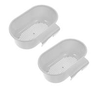 HAKIDZEL Kitchen Sink Drain Basket 2 Pack Food Waste Collector Practical Hanging Holder for Efficient Draining 9.53X6.54X3.94In Grey