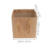 HAKIDZEL Kraft Paper Bags and Sustainable Packaging Spacious Capacity 10pcs with Handles Square Shape 25x25x25cm for Flowers and Cakes for Retail Use and Gift Wrapping