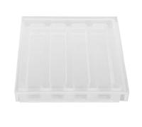 HAKIDZEL Lab Incubation Box with Sealed Lid for Laboratory Sample Incubation, Glass 4 Grid Tray with Independent Slots Preventing Cross-contamination, Suitable for Longterm Lab Processes