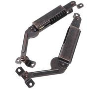HAKIDZEL Lid Stay Hinges 2Pcs Folding Iron Spring Support Hinges for Wooden Boxes Cabinets Chest Box Hardware with Lasting Service Life