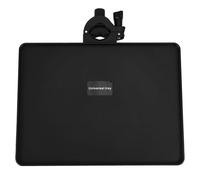 HAKIDZEL Live Sound Card Tray, Adjustable Black Abs and Metal Material, Sturdy Design with Higher Edges to Prevent Slipping, for Holding Gadgets for Music Stand and Microphone Stand