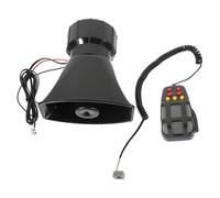 HAKIDZEL Loud Car Alarm Horn 12v 100w Material with Seven Different Alarm Tones Black Angular Mouth Design for Vehicle Safety Compatible with Most Cars and Trucks