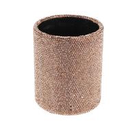 HAKIDZEL Makeup Brush Storage Box for Vanity Countertop Bling Diamond Design Organizer for Cosmetics Brushes and Pens Standing Case for Desk Supplies Gold Finish