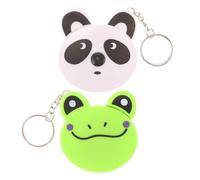 HAKIDZEL Measure Mini Grip Animal for Cartoon Comfortable Design Measurements and 2pcs Portable Tape Ruler Keychain with Accurate Abs Pendant Home and Office Use