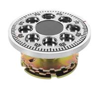 HAKIDZEL Mechanical Dial Combination Lock for Financial Drawers and Archive Cabinets, Steel Construction with Smooth and Accurate Dialing, Reliable Security, Silver Finish, Includes Linkage