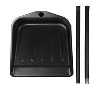 HAKIDZEL Metal Dust Pan with Long Handle for Garbage and Fruit Peels, Sturdy Iron Construction Resists Deformation, for Commercial and Large Kitchen Cleaning Tasks