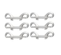 HAKIDZEL Metal Snap Hooks Quick Connection and Easy Opening Thumb Lever 6pcs Double Ended Snap Hook Zinc Alloy Heavy Duty for with Dog Leash Tie-Down Straps Suitable for Indoor