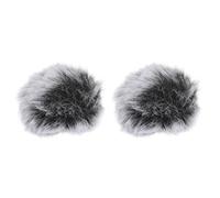 HAKIDZEL Microphone Covers Clip-on Mic Protectors 2pcs Plush Windproof Replacement Soft Mic Wind Deflector Noise Reduction Accessories for Lavalier Microphone Use