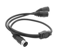 HAKIDZEL Midi Splitter Cable Din Pin Male to Dual Female Adapter for Keyboards Synthesizers Electronic Instruments Durable Protection Hifi Audio Performance
