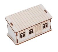 HAKIDZEL Miniature Wooden House Model Kit DIY Craft with Unfinished Wood Base and Precision Crafted Cabin for Christmas Home Decor and Table Centerpieces Gift for Hobbyists