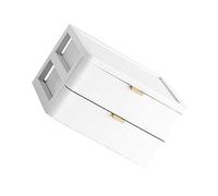 HAKIDZEL Multi-layer Cosmetics Storage Box with Drawer, White Makeup Storage Holder for Desktop, Household Organizing Case for Beauty Tools and Personal Care Essentials