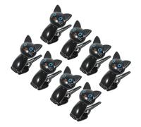 HAKIDZEL Multipurpose Cute Cat Clips 8pcs Plastic Food Bag Clips for Airtight Sealing, for Snack Bags, Bread and Household Storage