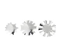 HAKIDZEL Nail Art Stencil 3Pcs Silver Metal Cutter Tools Stainless Steel Templates with a B C Models for Nail Technician and Salon Use