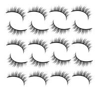 HAKIDZEL Natural False Eyelashes 10 Pairs Cross Thick Wispy Fake Lashes Sturdy Band for Women's Daily Makeup and