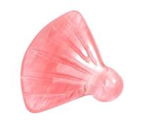 HAKIDZEL Natural Jade Fan Shaped Pendant DIY Jewelry Accessory Hand Carved Retro Red Watermelon Crystal Safe Durable Parts for Necklace and Bracelet Crafting