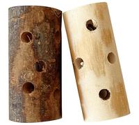 HAKIDZEL Natural Wood Chew Toys Unique Shapes 2pcs for Teeth Grinding and Changing Bad Chewing Behaviour for Small Pets Rabbits and Small Birds at Pet's Home