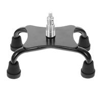 HAKIDZEL Nonskid 4 Leg Walking Stick Tips Replacement, Quad Cane Foot Covers Rubber Pads and Aluminium Alloy, No Tools Required Assembly, for Trekking Poles and Outdoor Activities