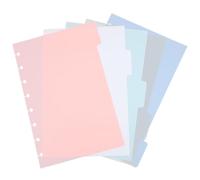 HAKIDZEL Notebook Dividers and Document Separating Quick Reference for 5 Colour PP Classification Tabs 5pcs X8.5 Inch with Research and Notebooks Organisation