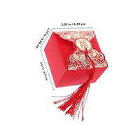 HAKIDZEL Paper Candy Boxes Portable and Environmental-friendly Candy Box with Elegant Chinese Traditional Design 20 Pcs Red for Wedding Party for Holidays and Wedding Favour