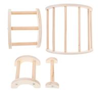 HAKIDZEL Parrot Perch Training Stand Wooden Bird Cage Perch for Outdoor Use with 4pcs Natural Wood Rods to Cultivate Ability Suitable for Parrots Pets Chickens and Roosters