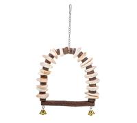 HAKIDZEL Parrots Chewing with Wood Cuttlebone for Bite-resistance and Chewing Creative Parrot and Pet Swing Plaything for Cage and Accessories
