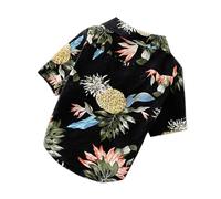 HAKIDZEL Pet Shirt Breathable Polyester Fabric Hawaiian Style Navy Easy to Put and Take off Design for Puppy and Dog for Photos and Sleeping Time