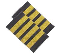 HAKIDZEL Pilot Shoulder Epaulets with Stripes, Polyester Retro Pair | Flight Attendant and Theatre Use, for Costume Shirts with Loops, Stage Performances and Ceremonies