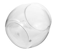 HAKIDZEL Plastic Fish Bowl with Flat Bottom, Compact Design Suitable for Breeding Small Pets like Goldfish and Stone Turtle, Easy to Clean Desktop Fish Tank for Living Room or Office