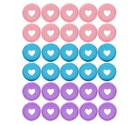 HAKIDZEL Plastic Heart-Shaped Binder Rings Easy Page Addition and Removal 30pcs Blue Plastic Book Binding Discs for Fastening Document Stacks for DIY Notepads and Planners