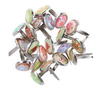 HAKIDZEL Plastic Material 100pcs Mini Two-Legged Nails Alloy Brads Colorful Suitable for Decoration and Cultivating Practical Ability for DIY Crafts