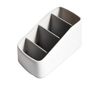 HAKIDZEL Plastic Multi-Compartment Storage Box with 4 Sections Desk Organizer for TV Remote and Jewelry 7.09X3.94X3.90In for Home and Office Use