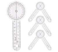HAKIDZEL Plastic Orthopedic Protractor Ruler 6-Inch Goniometer Portable Foldable Feature for Physical Therapy and Joint Angle Assessment