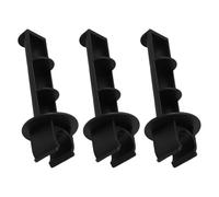 HAKIDZEL Plastic Toilet Paper Holders Versatile Placement 3pcs with Clip-on Installation Black Toilet Tissue Holder Stand for Bathroom Commode Chair and Wheelchair Suitable for Home