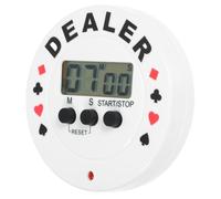 HAKIDZEL Poker Dealer Button Timer with Easy-Set Interface for Poker Table and Club Game Evenings