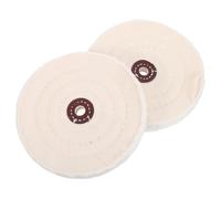 HAKIDZEL Polishing Wheel for Grinder 2Pcs Cotton Buffing Discs with Precision Size 6-Inch X 16Mm, Compatible with Stone, Wood, Metal Surfaces for Rotary Tool Use