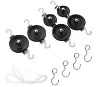HAKIDZEL Portable Double Pulley Educational Tool for Home Education and School Laboratories, Iron Material Physics Mechanics Experiment Teaching Aid with Storage Box, Ropes, and Hooks