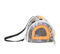 HAKIDZEL Portable Hamster Carrier Bag Comfortable Canvas Material Detachable Shoulder Strap with Large Capacity Mesh Sides for Visibility and Hand Carry Belt Design for Small Animals